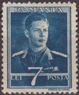 RUMANIA 1942 Scott 509A Sello Nuevo Retrato Rey Miguel c/charnela 