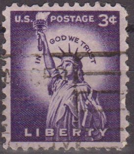 USA 1954 Scott 1035 Sello º Estatua de la Libertad Etats Unis Estados Unidos Michel 660 