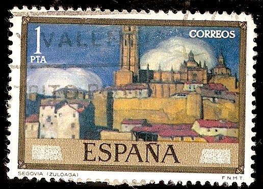 Dia del Sello. Vista de Segovia - Ignacio de Zuloaga