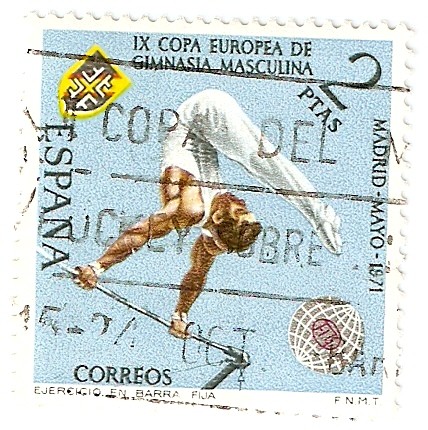 IX Campeonato europero de gimnasia masculina - Barra fija