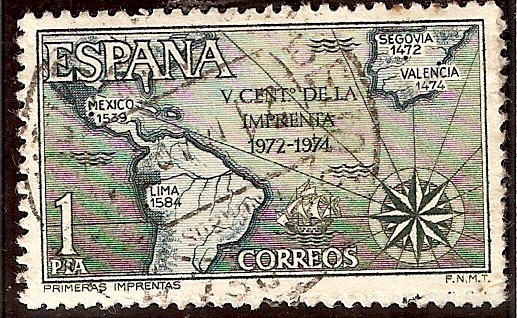 V Centenario de la imprenta - Desarrollo de la Imprenta en el Imperio Español