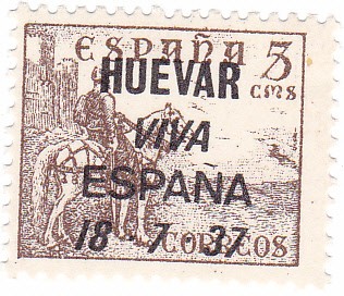 Cid. Sobreimpreso Huevar. Viva España