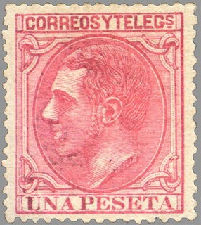 ESPAÑA 1879 207 Sello Nuevo Rey Alfonso XII 1pta