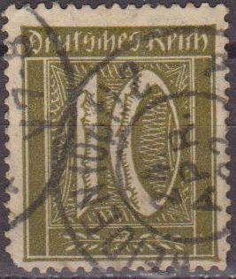 Deutsches Reich 1922 Scott 138 Sello Serie Basica Numeros 10 Usado Alemania 