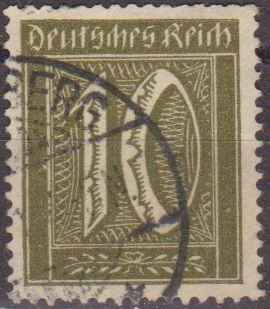 Deutsches Reich 1922 Scott 138 Sello Serie Basica Numeros 10 Usado Alemania 