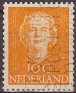 Holanda 1949 Scott 308 Sello Reina Juliana 10c usado Netherland 