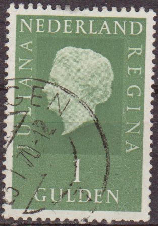 Holanda 1969 Scott 469 Sello Serie Basica Reina Juliana 1G usado Netherland 