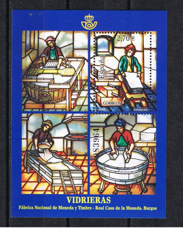 Edifil  SH 4491  Vidrieras. Se completa la hoja con el resto de la Vidriera de la Real Casa de la Mo