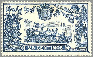 ESPAÑA 1905 260 Sello Nuevo III Centenario de la publicacion de 