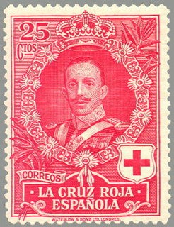 ESPAÑA 1926 331 Sello Nuevo Pro Cruz Roja Española 25c Carmin Alfonso XIII 