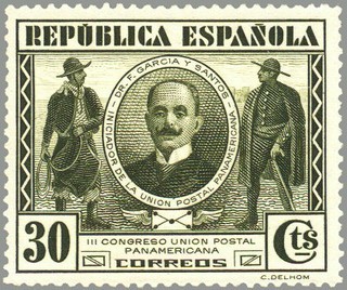 ESPAÑA 1931 608 Sello Nuevo III Congreso Union Postal Panamericana Dr. F. Garcia Santos