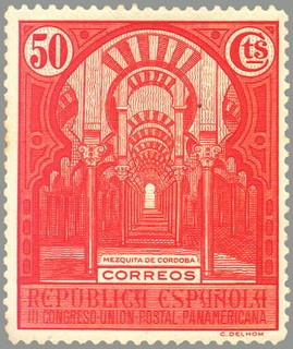 ESPAÑA 1931 610 Sello Nuevo III Congreso Union Postal Panamericana Mezquita de Cordoba