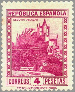 ESPAÑA 1932 674 Sello Nuevo Alcazar de Segovia