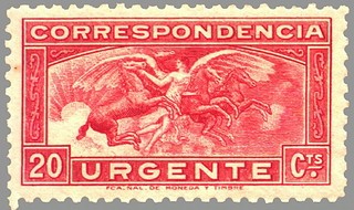 ESPAÑA 1933 679 Sello Nuevo Angel y Caballos Urgente