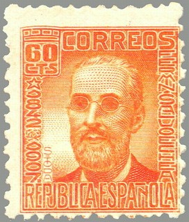 ESPAÑA 1936 740 Sello Nuevo Personajes Fermin Salvoechea (1842-1907)