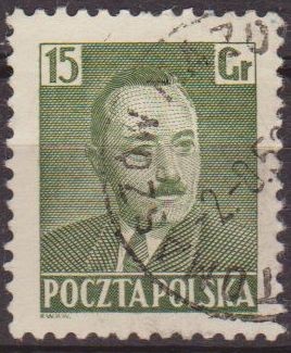 Polonia 1950 Scott 480 Sello Presidente Boleslaw Bierut Usado Polska Poland Polen Pologne 