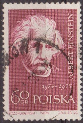 Polonia 1959 Scott 882 Sello Cientificos Albert Einstein Usado Polska Poland Polen Pologne 