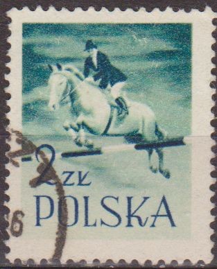 Polonia 1958 Scott 838 Sello Equitacion Usado Polska Poland Polen Pologne