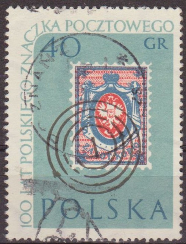 Polonia 1960 Scott 909 Sello Centenario del Sello Polaco Sello de 1860 Usado Polska Poland Polen Pol