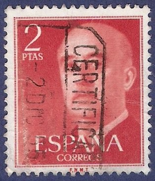 Edifil 1157 Serie básica Franco 2 rojo ÚLTIMO EJEMPLAR