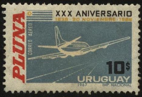 1936-1966. 30 años de PLUNA primera linea aérea uruguaya.