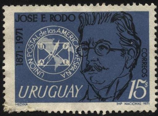 José Enrique Rodó 1871-1917. Escritor. Unión postal de la Américas y España.