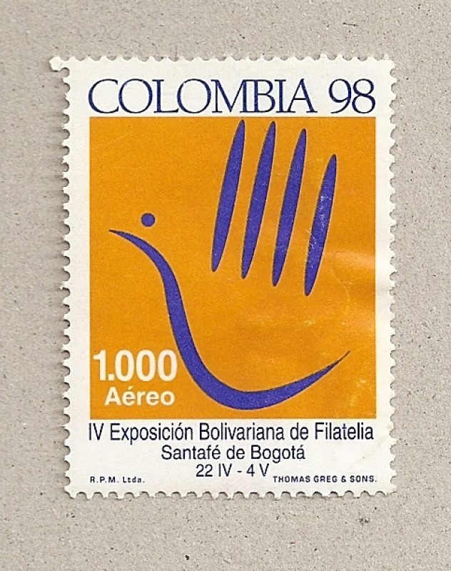 IV Exposición Bolivariana filatelia