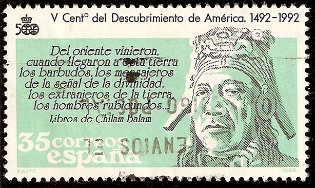 V Centenario del descubrimiento de América. Indigena Precolombino