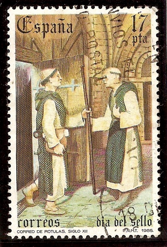 Día del Sello. Correo de las rótulas, s. XII