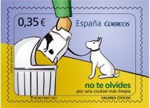 ESPAÑA 2011 4639 Sello Nuevo Valores Cívicos Por una Ciudad Limpia Espana Spain Espagne Spagna Spanj