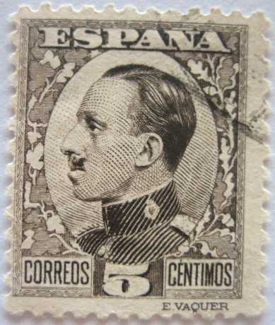 alfonso XIII.tipo vaquer de perfil