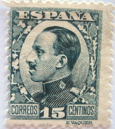 alfonso XIII.tipo vaquer de perfil