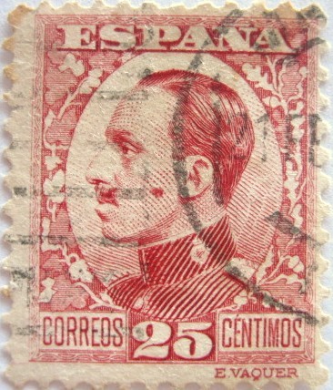 alfonso XIII.tipo vaquer de perfil