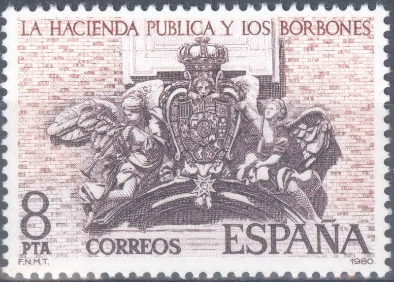 ESPAÑA 1980_2573 La Hacienda Pública y los Borbones. Scott 2213