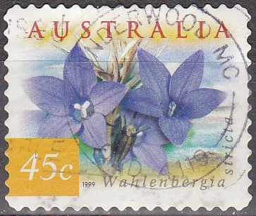 AUSTRALIA 1999 Scott 1737 Sello Flores Flowers Wahlenbergia Stricta usado Michel 1808 