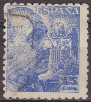 ESPAÑA 1940 926 Sello º General Franco 45c