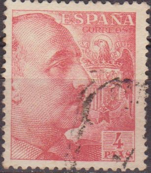 España 1940 933 Sello º General Franco 4p