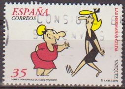 ESPAÑA 2000 3712 Sello Comics Personajes de Tebeo Las Hermanas Gilda usado Espana Spain Espagne Spag