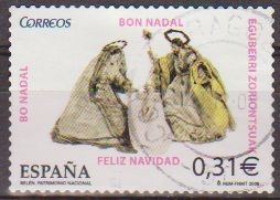 ESPAÑA 2008 4442 Sello Navidad Belen Patrimonio Nacional usado Espana Spain Espagne Spagna Spanje Sp