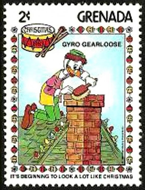 Grenada 1983 Scott 1177 Sello ** Walt Disney Navidad Ungenio Gyro Geraloose 2c 