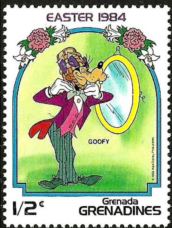 Grenada Grenadines 1984 Scott 580 Sello ** Walt Disney Easter Goofy 1/2c