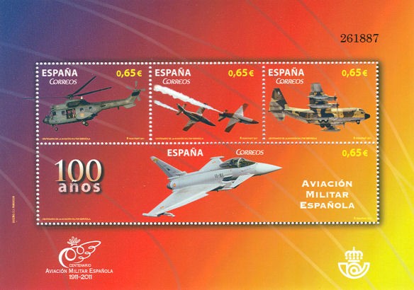 ESPAÑA 2011 4653/6 Sellos ** HB Aviacion Militar Española Espana Spain Espagne Spagna Spanje Spanien