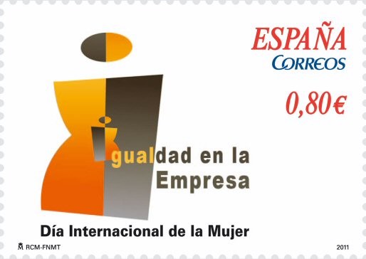 ESPAÑA 2011 4644 Sello Nuevo Dia Internacional de la Mujer Igualdad en la Empresa Espana Spain Espag