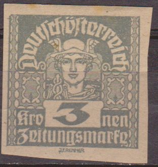 Austria 1921 Scott P47 Sello * Mercurio Sin dentar 3k Osterreich Autriche 