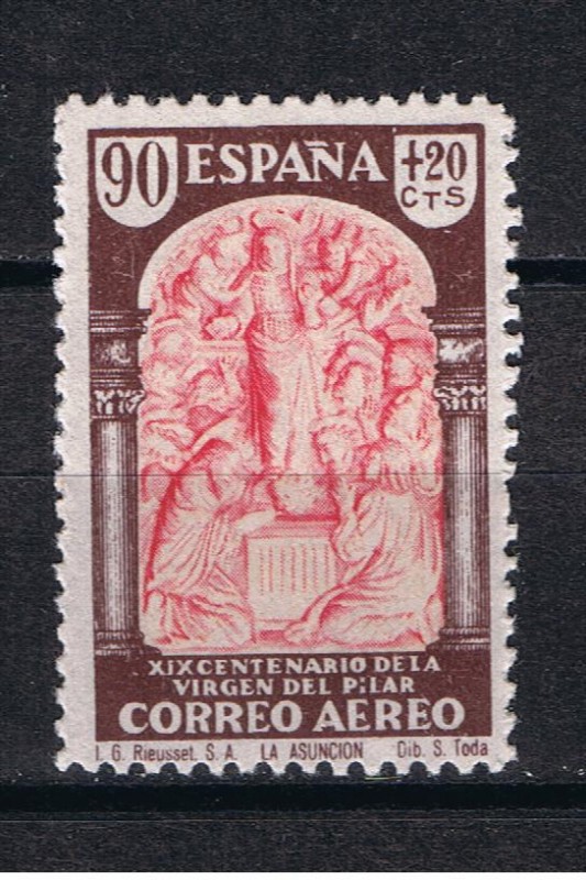 Edifil  908  XIX Cent. de la venida de la Virgen  del Pilar a Zaragoza.  