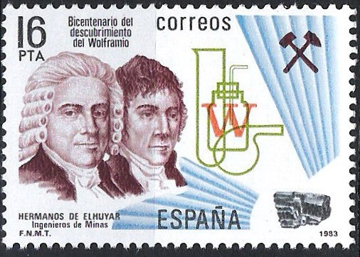 2715 Bicentenario del descubrimienbto del Wolframio por  los hermanos Elhuyar .