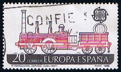 2949  (1)  Europa 1988 , Primer ferrocarril español en Cuba