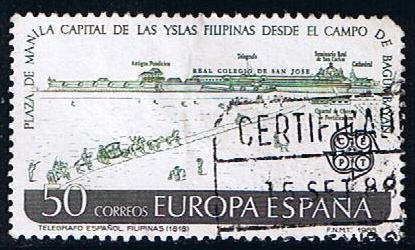 2950  (1)  Europa 1988, Implantacion del telegrafo en filipina