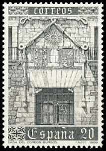 España 1989 3000 Sello ** Fachada Casa del Cordón Burgos Timbre Espagne Spain Spagna Espana Spanje S