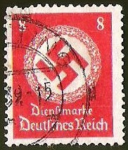 DEUTSCHES REICH - DIENFMARKE - CRUZ EVASTICA Y CORONA